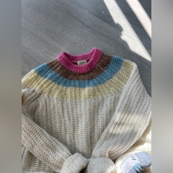 Aritzia Wilfred Giselle Butter Yellow Saba Mohair Alpaca Blend Sweater - Picture 9 of 15